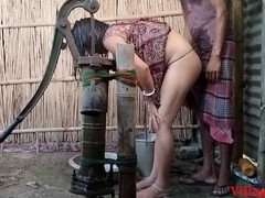 18, 素人, フェラチオ, カップル, 旦那, オーガズム, アウトドア, 妻