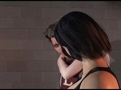 Scorching gameplay with a hot brunette and a big booty in an adult visual novel