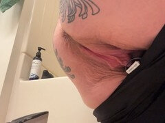 素人, ディルド, デブ, 巨大なディルド, 小柄, シーメール, ストッキング, おもちゃ