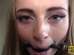 Bound teen gets anally fucked and fingered
