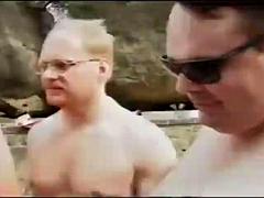 Anal, Partouze, Groupe, De plein air, Public, Rétro ancien