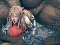 Dreidimensional, Grosser schwanz, Riesenschwanz, Monster