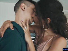 Braunhaarige, Behaart, Handjob, Hd, Milf