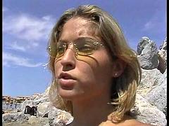 Leie, Strand, Blondine, Erotisch, Hardcore, Selbstgemacht, Erotischer film, Vintage