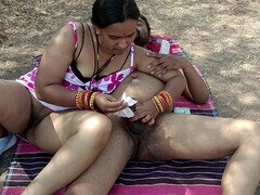 Amateur, Tía, Mamada, Engañando, Pareja, Casero, Indio, Al aire libre