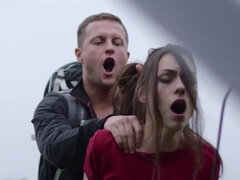 18 ans, Sucer une bite, En levrette, De plein air, Maigrichonne, Adolescente