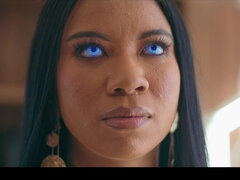 Zwart, Sperma in gezicht, 1 man 2 vrouwen, Brillen, Hakken, Likken, Natuurlijke tieten, Kut duiken