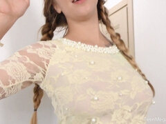 Mamada, Morena, Lamidas, Masturbación, Pequeña, Falda, Solo, Adolescente