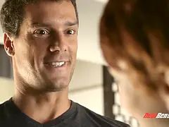 Sperma im mund, Kehlenfick, Aufs gesicht abspritzen, Hd, Lecken, Rotschopf, Kurzes haar, Socken