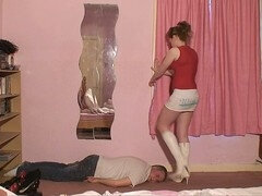 Shoe fetish head trampling with Meangirlsophie