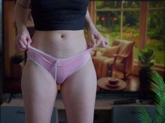 Tori Diamond teases with wet panties while standing and pissing a ton