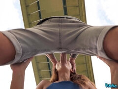 Жопа, Минет, Чешки, Сперма на лице, Затыкание рта, Натуральные сиськи, На публике, Киски