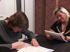 ブロンド, フェラチオ, Hd, 熟年, 熟年アナル, オマンコ, 教師, 三人