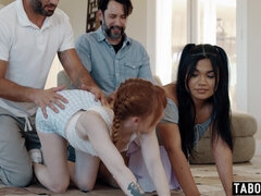 Большой член, Минет, Вчетвером, Секс без цензуры, Латиноамериканки, Крошечные, Рыжие, Сиськи