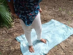 Couple, Hd, Indienne, Domestique, De plein air, Rugueux, Professeur, Plan cul à trois