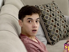 Grosser schwanz, Braunhaarige, Sperma im mund, Hardcore, Hd, Milf, Ablutschen, Tätowierung