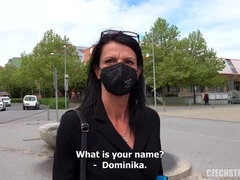 Czech MILF Dominika Walking On Public With Vibrator