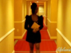 Sultry Ebony Bitch Screwed In A Hotel Room