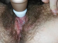 素人, 巨大クリトリス, ズームショット, 毛深い, オナニー, オーガズム, オマンコ, 濡れ