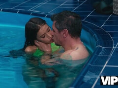 美人, 浮気者, 爸, 彼女, Hd, プール, 叫ぶ, ティーン