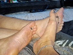 Wohlbeleibte schöne frauen, Füsse, Massage