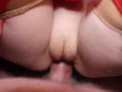 Blond, Hondjeshouding, Hd, Natuurlijke tieten, Ruw, Alleen, Kousen, Tieten likken