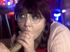 Blasen, Sperma im mund, Papi, Brille, Zopf, Taboo, Jungendliche (18+), Nass