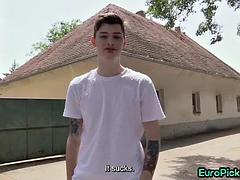 Enthousiasteling, Pijpbeurt, Europees, Homo, Buiten, Gezichtspunt, Realiteit, Tatoeage