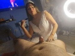 18 años, Amateur, Engañando, Primo, Vestido, Novia, Uniforme, Boda