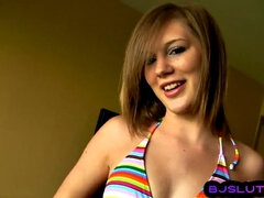 Amateur babe deepthroating a lover