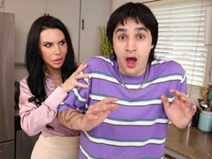 デカ尻, デカチン, デカパイ, フェラチオ, 茶髪の, バック, 淫乱熟女