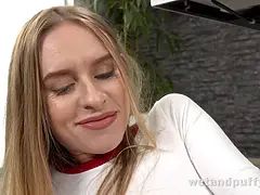 Blondine, Dildo, Sporthalle, Hd, Lecken, Pumpe, Muschi, Titten