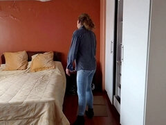 Leie, Frau, Jeans, Latina, Reif, Muschi, Solo, Spanner