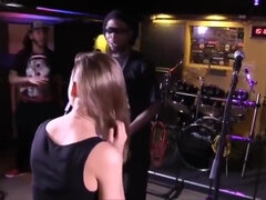 Pleasing hussy performing in a wild gangbang XXX scene