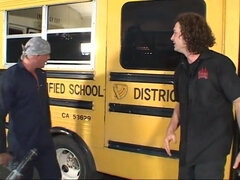 Amerikaans, Blond, Autobus, Gezichtzitten, Sperma in gezicht, Hardcore, Hd, Tieten likken