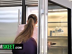 Strict Blonde StepMom Makes Her StepDaughter Sexually Satisfy Her StepBrother