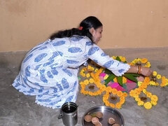 Indian Puja Bhabhi Having Sex On Diwali After Celebration Hardcore Having Blowjob60fps - Striptease