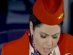 Qatar Airways crew sex on board.....beautiful MILF crew