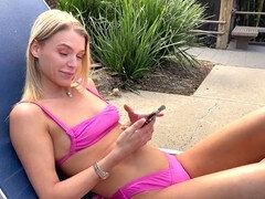 Cute ash-blonde Evelyn Payne is ready for a wild ride