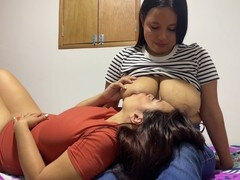 Lactando, Lesbiana, Orgasmo, Bomba, Chupando