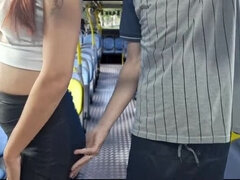 18, 露出狂, Hd, 巨大, 公共, 赤毛, 女子高生, トレイン