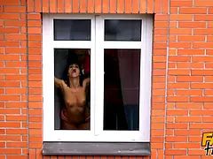 Faux hostel - sexy milf screwed in every room after car bj