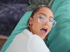 Noire, Couple, Petite amie, Lunettes, Masturbation, Chatte, Tatouage, Adolescente