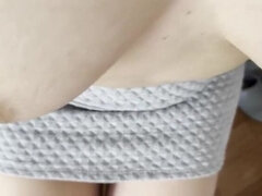 Brunette brune, Femelle, Hd, Masturbation, Bureau, Pov, Jupe, Solo