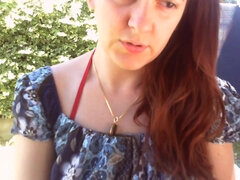 Nicoletta Sunbathes In A Public Garden Wearing A Big Dirty Diaper