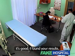 Hospital doctor makes sure patient is well checked over