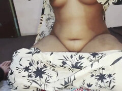 お尻, ベッドルーム, フェラチオ, 茶髪の, 彼女, 旦那, 濡れ, 妻