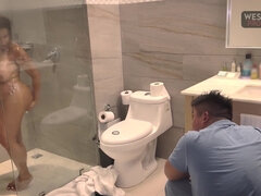 Kinky Latina Kesha Ortega Gets Bare And Humps The Plumber - Ortega Twins