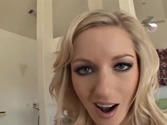Gorgeous babe Kylee Reese sucks a big black cock before earning hot cum