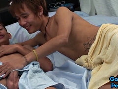 Cumthirsty asian guy pounded anally by BF